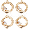 Beebeecraft 10Pcs Brass Micro Pave Cubic Zirconia Pendants ZIRC-BBC0002-31-1