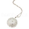 Flower Alloy Pendant Necklace & Stud Earring & Ring & Cuff Bangles Sets FS-WGC2EA1-01-5