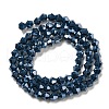 Opaque Solid Color Electroplate Glass Beads Strands GLAA-F029-P4mm-C09-2