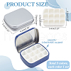   3Pcs 3 Colors Rectangle Iron Tin Cans with Hinged Lid CON-PH0003-13-2