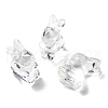 Natural Quartz Crystal Carved Half Hole Beads G-K367-02G-1
