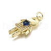 Brass Micro Pave Cubic Zirconia Pendants KK-Z100-19G-01-2