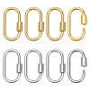  8Pcs 2 Colors Brass Screw Carabiner Lock Charms KK-NB0003-52-1