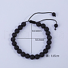 Natural Lava Rock Braided Beads Bracelets for Women Men TE4811-4