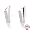 Anti-Tarnish Rhodium Plated 925 Sterling Silver Ice Pick Pinch Bails STER-D035-23P-03-3