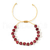 Heart Natural & Dyed Imperial Jasper Braided Bead Bracelets for Men Women QP8530-5-1