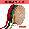 ARRICRAFT 3 Rolls 3 Colors Single Face Velvet Ribbons SRIB-AR0001-17-2