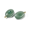 Natural Green Aventurine & Cubic Zirconia Pendants G-Z076-01G-04-2