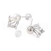 Mother's Day Jewellery 925 Sterling Silver Studs Earring EJEW-H002-25P-2