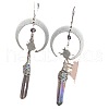 Alloy Natural Quartz Crystal Dangle Earrings FS-WGD5E71-01-3