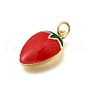 Brass Enamel Pendants KK-F896-01B-G-2