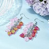 Heart Transparent Acrylic Dangle Earrings EJEW-JE06365-03-1