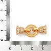 925 Sterling Silver Micro Pave Clear Cubic Zirconia Fold Over Clasps STER-U001-21G-3