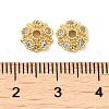 Rack Plating Brass Cubic Zirconia Bead Cap KK-K349-01G-3