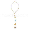 Shell and Acrylic Beaded Car Hanging Decorations HJEW-DR00018-1