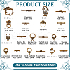   60Pcs 10 Styles Tibetan Style Alloy Toggle Clasps FIND-PH0020-12-2