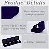 Velvet Badge Packaging Box CON-WH0106-22-4
