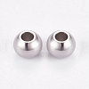 304 Stainless Steel Smooth Round Beads STAS-M006-01E-2