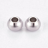 Non-Tarnish 304 Stainless Steel Smooth Round Beads STAS-M006-01E-2