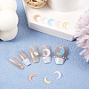 120Pcs 6 Colors Resin 3D Moon Cabochons MRMJ-TA0001-31-7