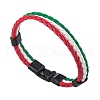 PU Leather Triple Layer Multi-strand Bracelets PW-WG47313-11-1