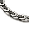 Two Tone 304 Stainless Steel Link Chain Bracelet BJEW-B078-29BP-2
