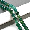 Natural Green Onyx Agate Dyed & Heated Round Bead Strands G-P070-19-8mm-1