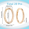 SUNNYCLUE 20Pcs Alloy Spring Gate Rings PALLOY-SC0010-53B-G-2