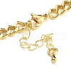 Brass Micro Pave Cubic Zirconia Leopard Pendant Twisted Chain Necklaces NJEW-K385-01B-01-3