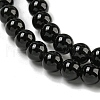 Natural Black Onyx Round Bead Strands G-R198-6mm-4