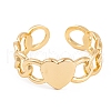 PVD Vacuum Plating 304 Stainless Steel Cuff Rings for Women RJEW-G316-18G-2
