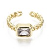 Brass Micro Pave Cubic Zirconia Cuff Rings RJEW-S044-119A-NF-3