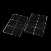 6 Grids Plastic Bead Containers with Cover CON-K002-03B-3