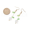 Flower Glass Dangle Earrings EJEW-JE06445-01-4