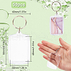 SOFPLATE 50Pcs Acrylic Photo Frame Keychain ZXFQ-SP0001-01-2