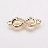Brass Cubic Zirconia Links KK-P134-57G-1
