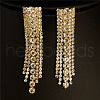 Brass Rhinestone Tassel Necklaces & Earring Sets for Women FS-WG3ACFC-01-2