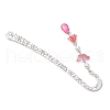 5Pcs 5 Colors Glass & Shell Pearl Pendant Bookmark AJEW-JK00359-5