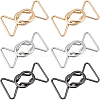 BENECREAT 6Pairs 3 Colors Zinc Alloy Clasps FIND-BC0002-45-1