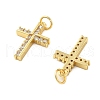 Brass Micro Pave Cubic Zirconia Pendants KK-C092-21E-G-2