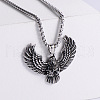 Eagle Wings Stainless Steel Pendant Necklace Punk Hip-hop Fashion Jewelry TK4489-1-1