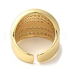 Brass Micro Pave Cubic Zirconia Open Cuff Rings RJEW-U008-44G-3