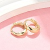 Twist Brass Hoop Earrings EJEW-Z102-12G-2