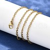 304 Stainless Steel Cable Chain Necklace Making X-STAS-P045-01G-A-2