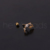 316L Surgical Stainless Steel Micro Pave Clear Cubic Zirconia Cartilage Earrings WG14BE9-14-3