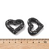 Heart Shape Polymer Clay Rhinestone Beads CLAY-NH0001-09B-05-3