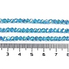 Electroplate Glass Beads Strands GLAA-Q105-04G-4
