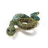 Snake Alloy Rhinestone Brooches for Backpack Clothes JEWB-M069-01AG-01-4