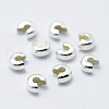 925 Sterling Silver Crimp Beads Cover STER-G027-27S-4mm-1