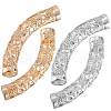 Beebeecraft 6Pcs 2 Colors Brass Tube Beads KK-BBC0014-58-1